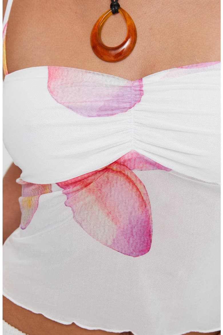 Palladino Floral Mesh Camisole, Alternate, color, PINK / WHITE