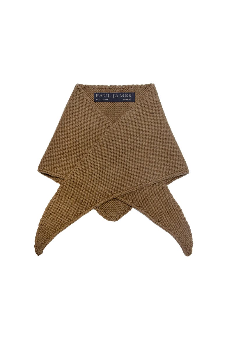 Cotton Garter Knit Mini Neckerchief, Alternate, color, Caramel