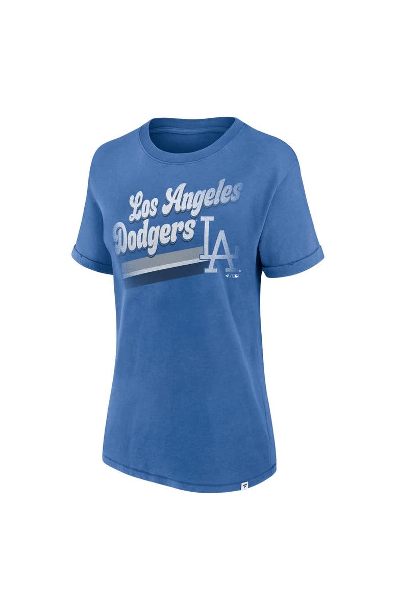 FANATICS Women's Fanatics  Heather Royal Los Angeles Dodgers Heritage Snow Washed T-Shirt, Alternate, color, 