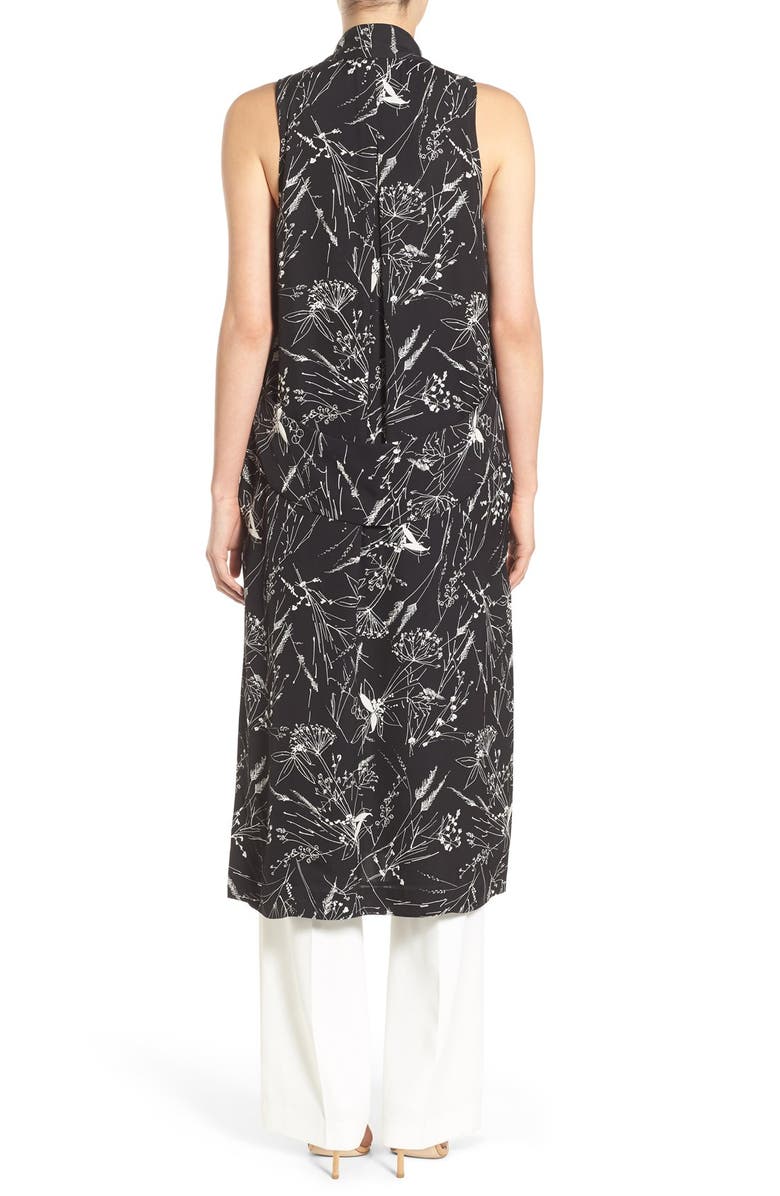 Chelsea28 Olivia Palermo + Chelsea28 Floral Print Long Vest, Alternate, color, 