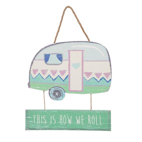 Cutesy Camper Wall Hanging Plaque Sign