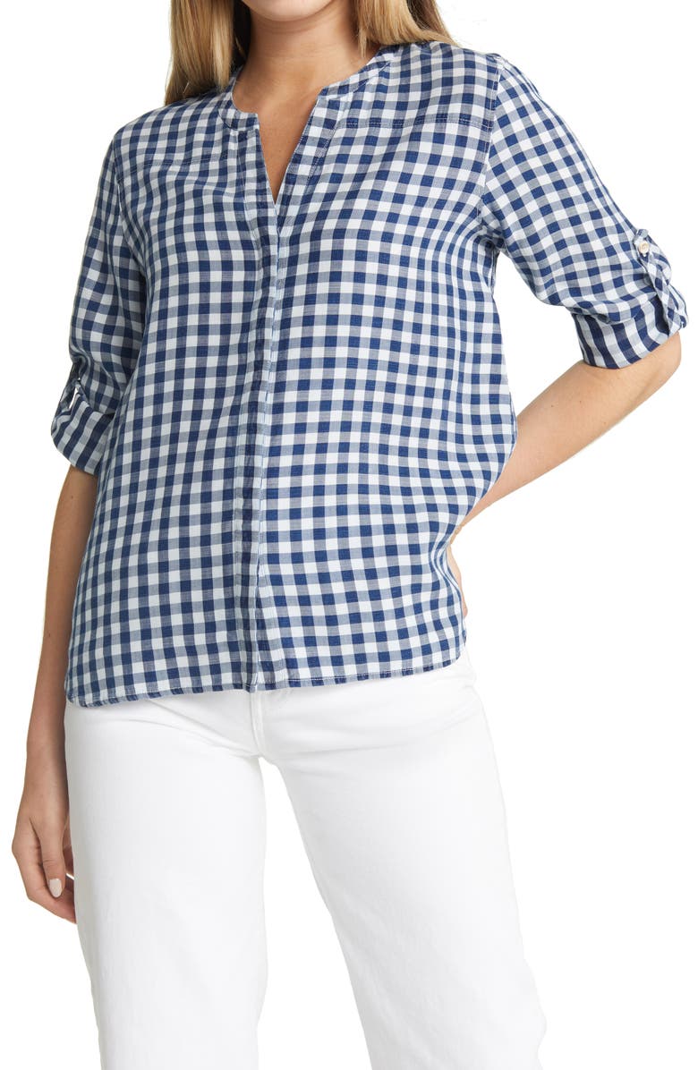 Tommy Bahama Bolinas Bay Gingham Top, Main, color, Coconut
