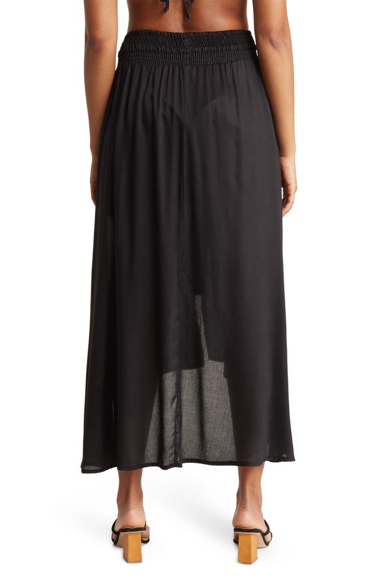 BOHO ME Button Front High-Low Cover-Up Skirt, Alternate, color,