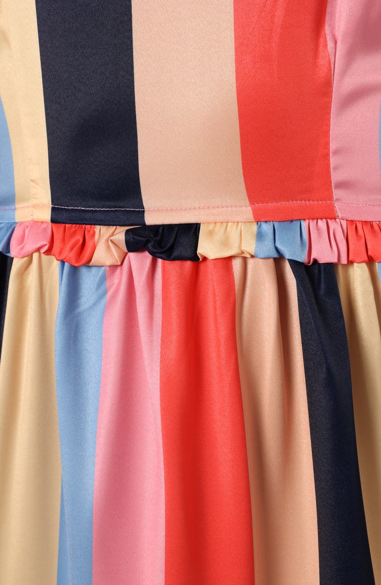 Petal & Pup Cobella Pritn Tie Strap Satin Maxi Dress, Alternate, color,