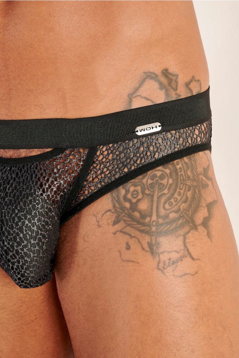 WOH Night Universe Lace Front Mini Briefs, Alternate, color, Silver Grey