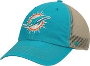 '47 Men's '47 Aqua/Natural Miami Dolphins Trawler Trucker Clean Up Snapback Hat