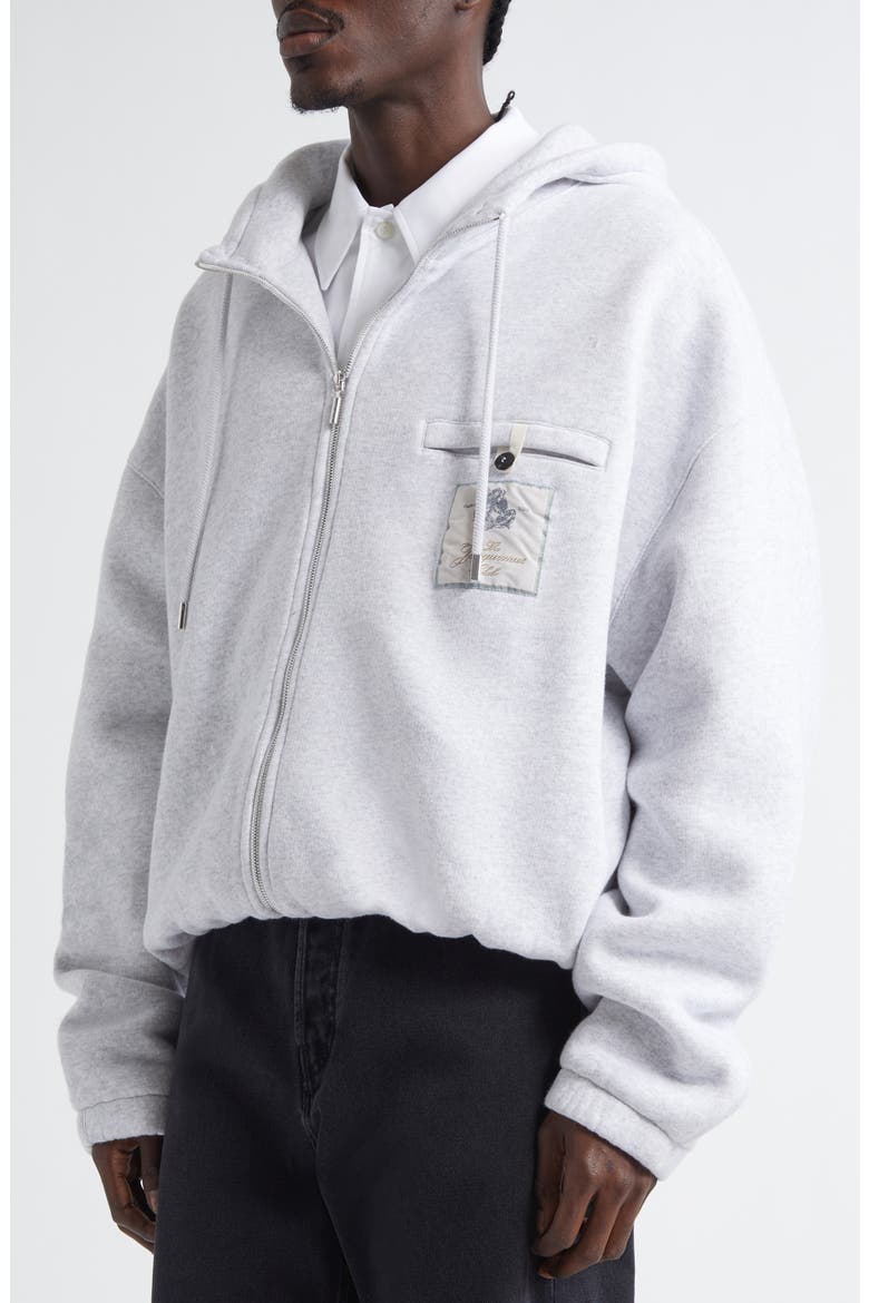 Le Hoodie Torneo Club Logo Patch Cotton Hoodie, Alternate, color, ATHLETIC CLUB GREY