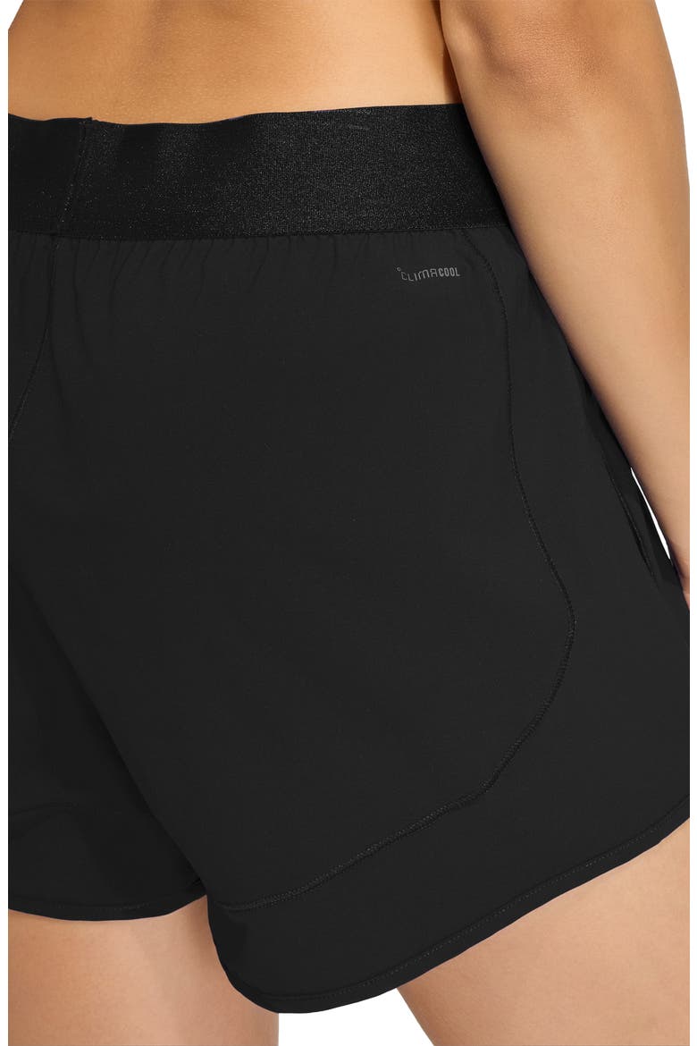 Pacer Workout Flex Woven Shorts, Alternate, color, BLACK