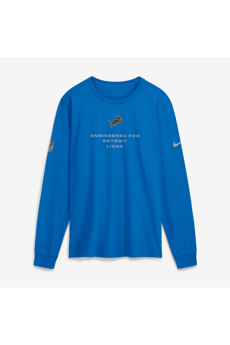 Men's Nike Blue Detroit Lions Sideline Bold Arch Star Dri-FIT Long Sleeve T-Shirt, Main, color, Blue