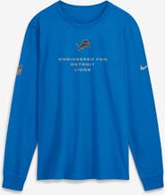 Nike Men's Nike Blue Detroit Lions Sideline Bold Arch Star Dri-FIT Long Sleeve T-Shirt