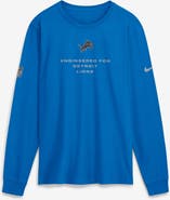 Nike Men's Nike Blue Detroit Lions Sideline Bold Arch Star Dri-FIT Long Sleeve T-Shirt