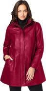 Jessica London A-Line Zip Front Leather Jacket