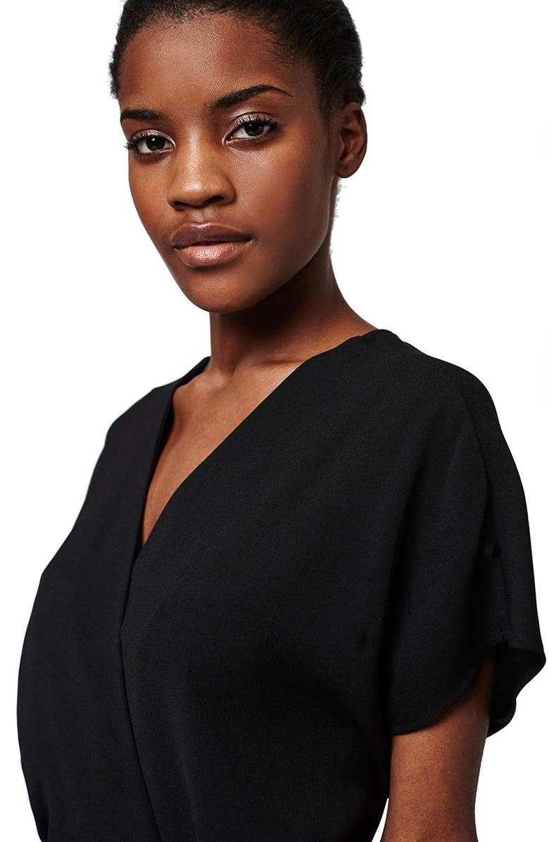 Topshop Crepe Wrap Dress, Alternate, color,
