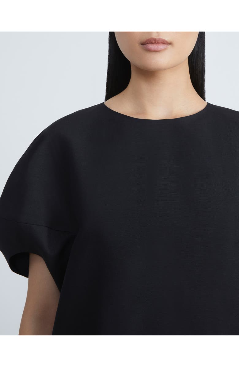 Lafayette 148 New York Lantern Sleeve Silk & Linen Midi Dress, Alternate, color,