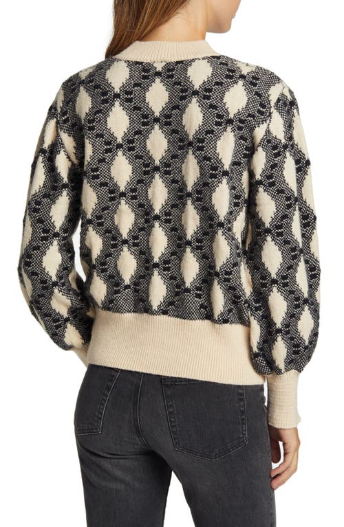 BOBEAU BOBEAU GEO PRINT SWEATER