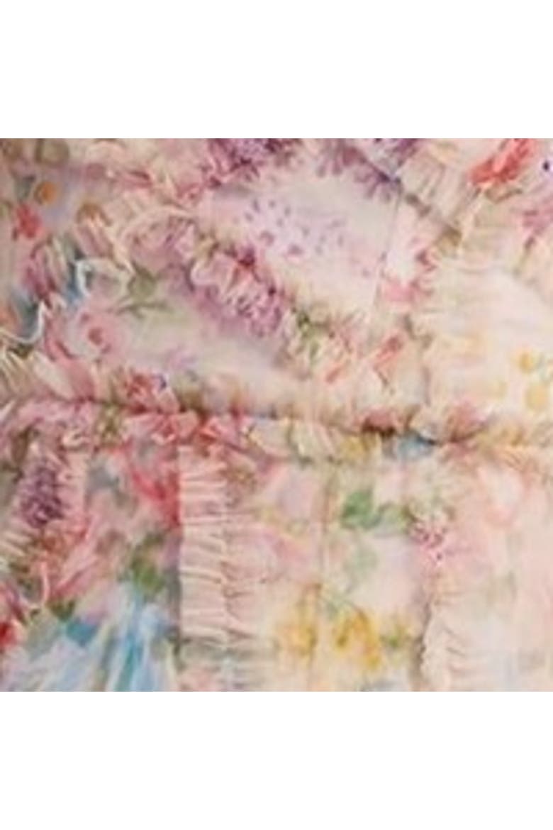 Floral Diamond Ruffle Ballerina Dress, Alternate, color, Topaz Pink