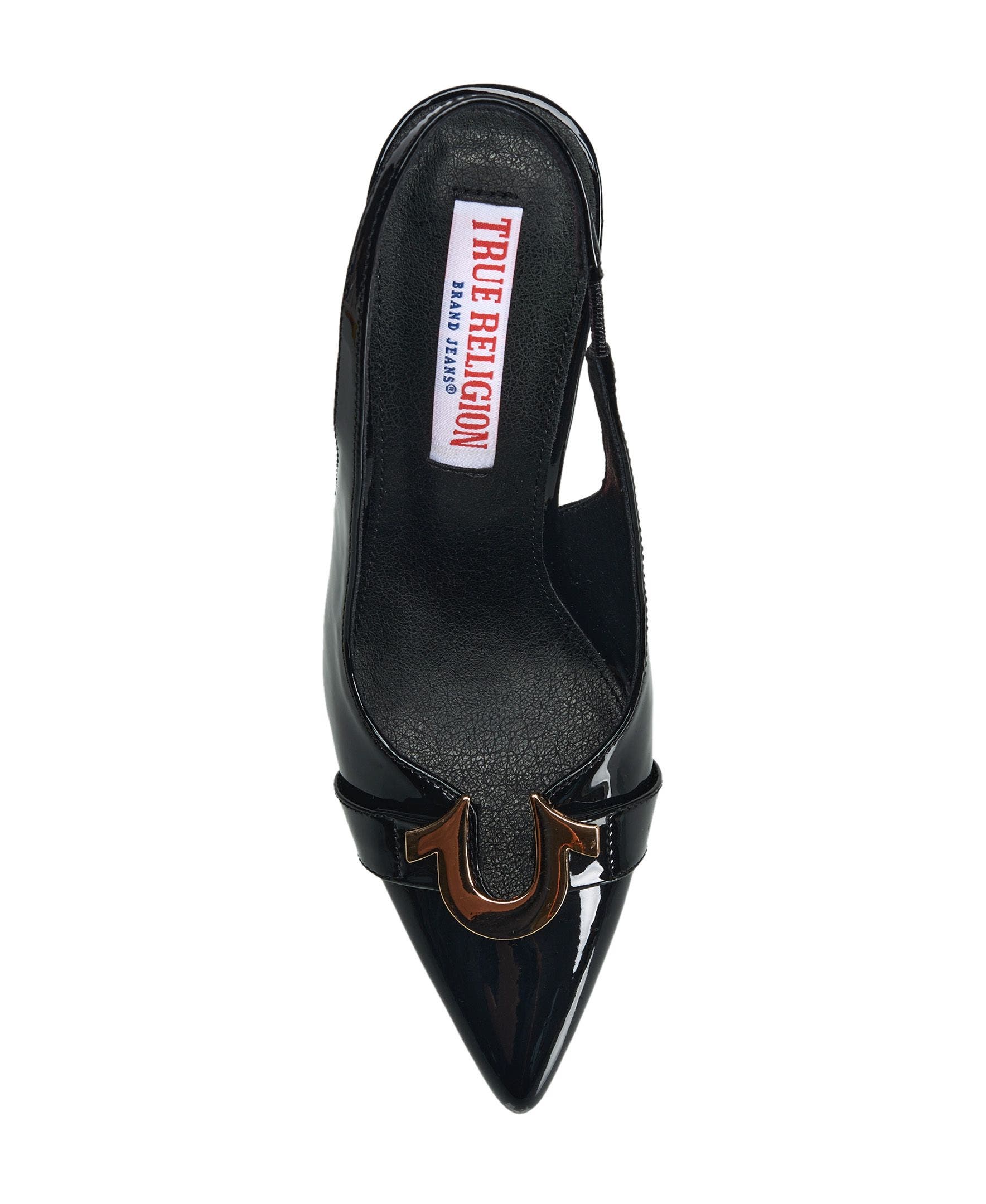 Muni Metal Horseshoe Logo Heel, Alternate, color, Black