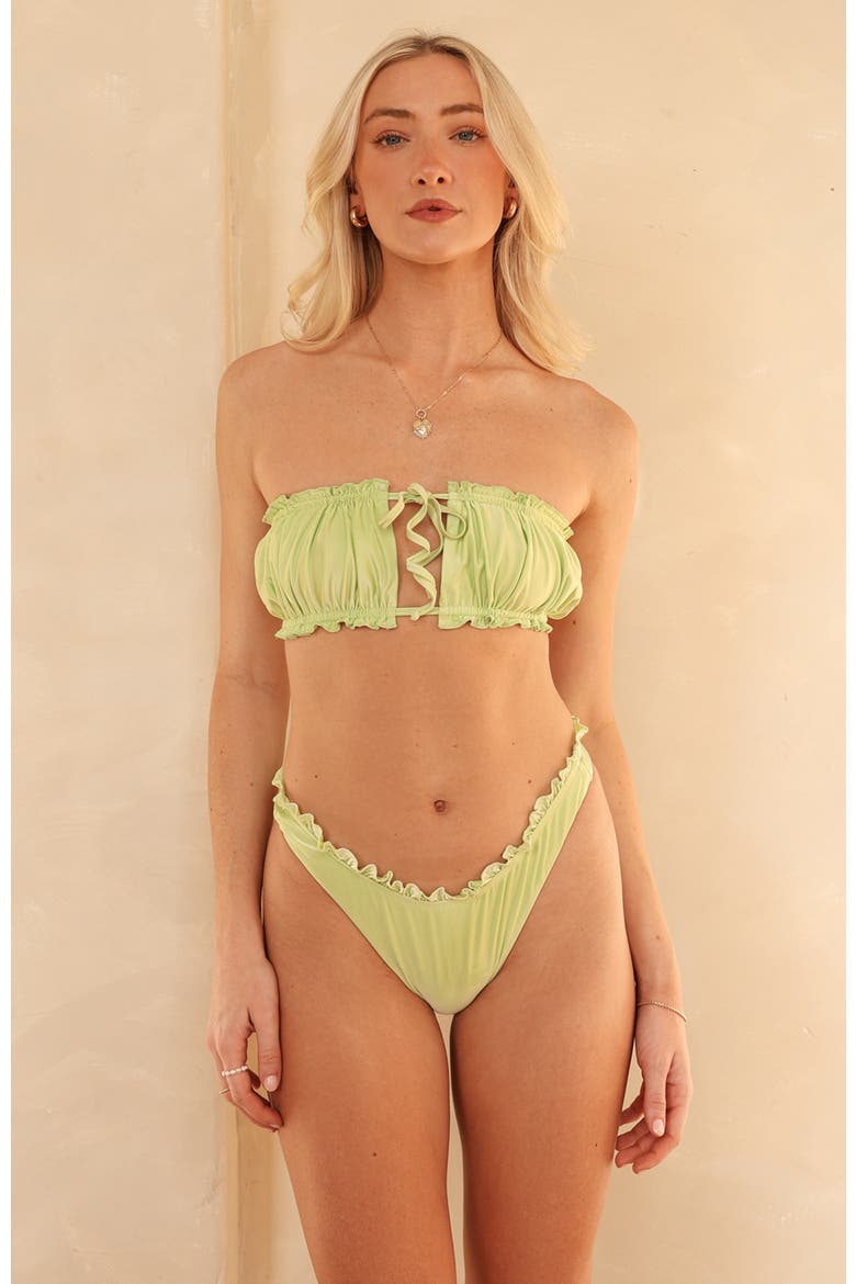 Rikki Bandeau Bikini Top, Alternate, color, Butterfly