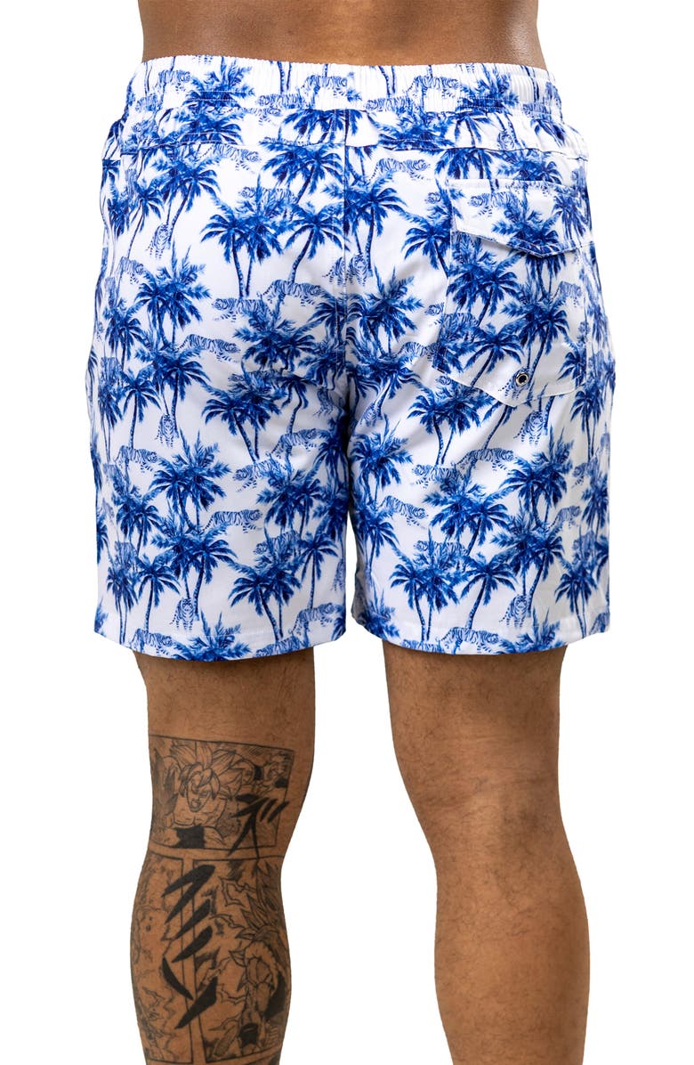 Maceoo Swim Marthyr Print Swim Trunks, Alternate, color, Blue