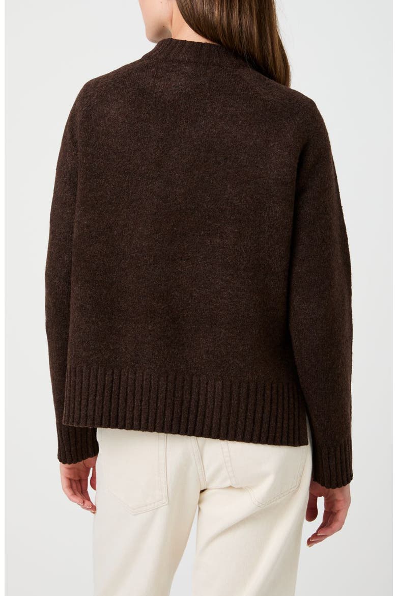 Cosy Crewneck Pullover, Alternate, color, DARK BROWN