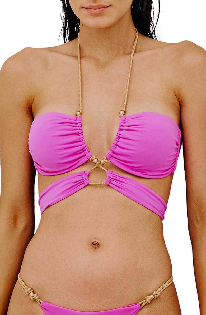 ViX Paula Hermanny Gi Solid Strappy Bikini Top, Main, color,