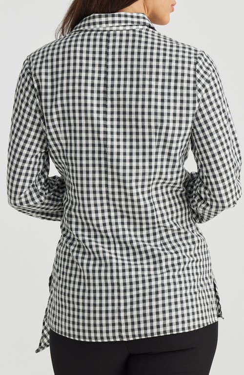 Brave + True Brave+true Nova Long Sleeve Check Print Cotton Shirt In Black