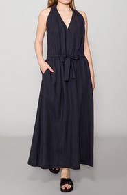 MELLODAY Racerback Halter Maxi Dress