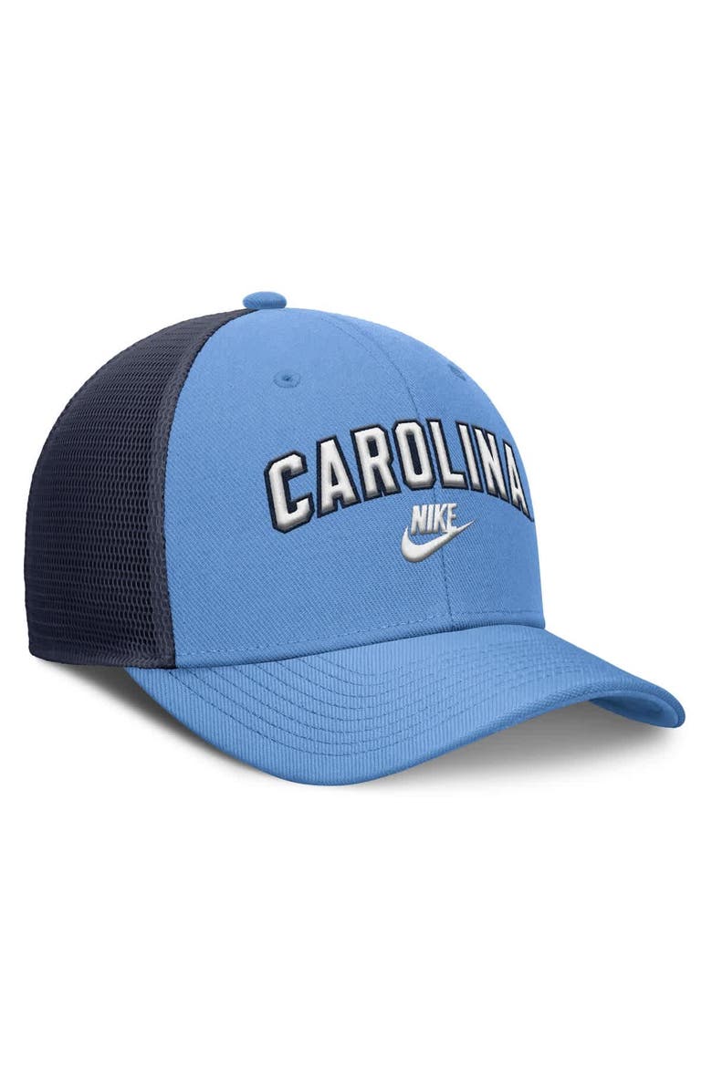 Nike Men's Nike Carolina Blue/Navy North Carolina Tar Heels Legacy Arch Rise Performance Trucker Adjustable Hat, Alternate, color, Light Blue