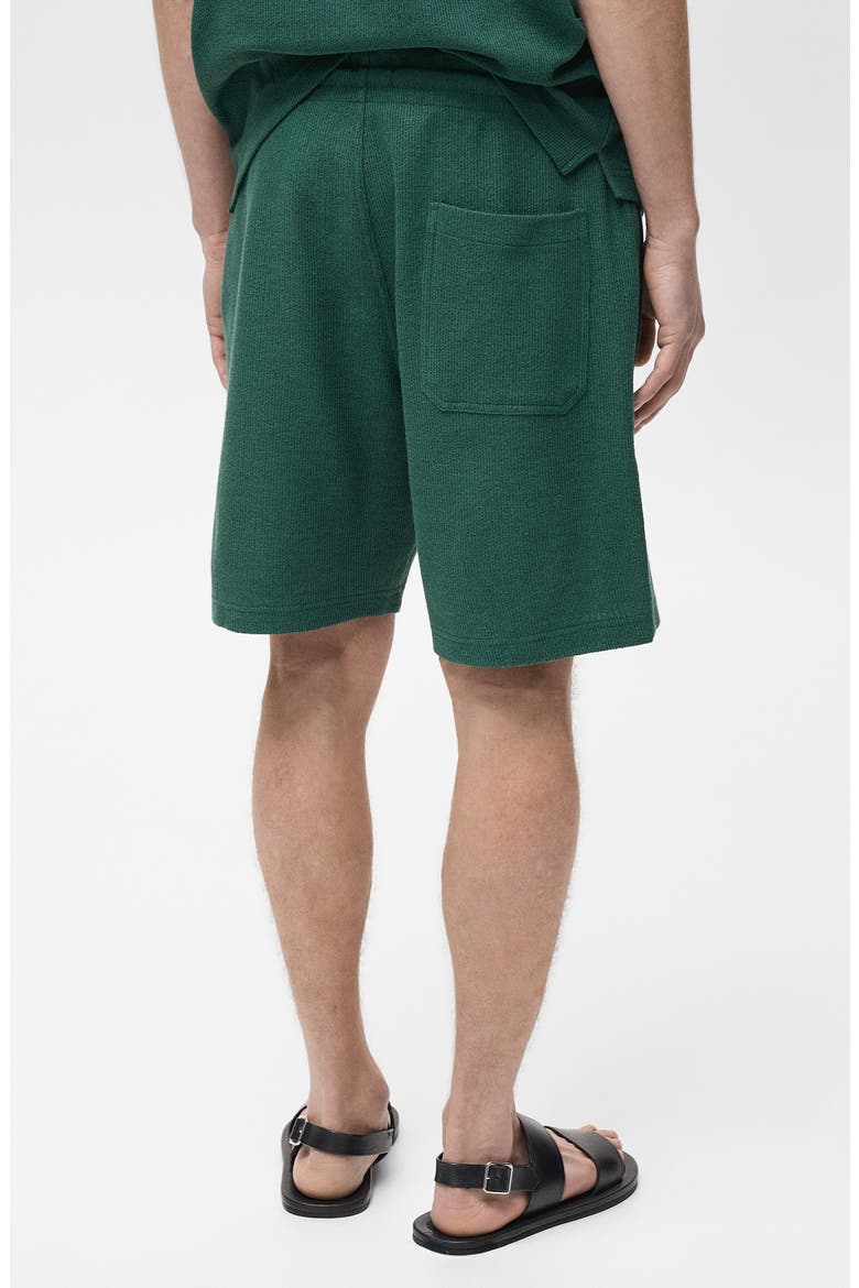 Textured Cotton Bermuda Shorts, Alternate, color, GREEN