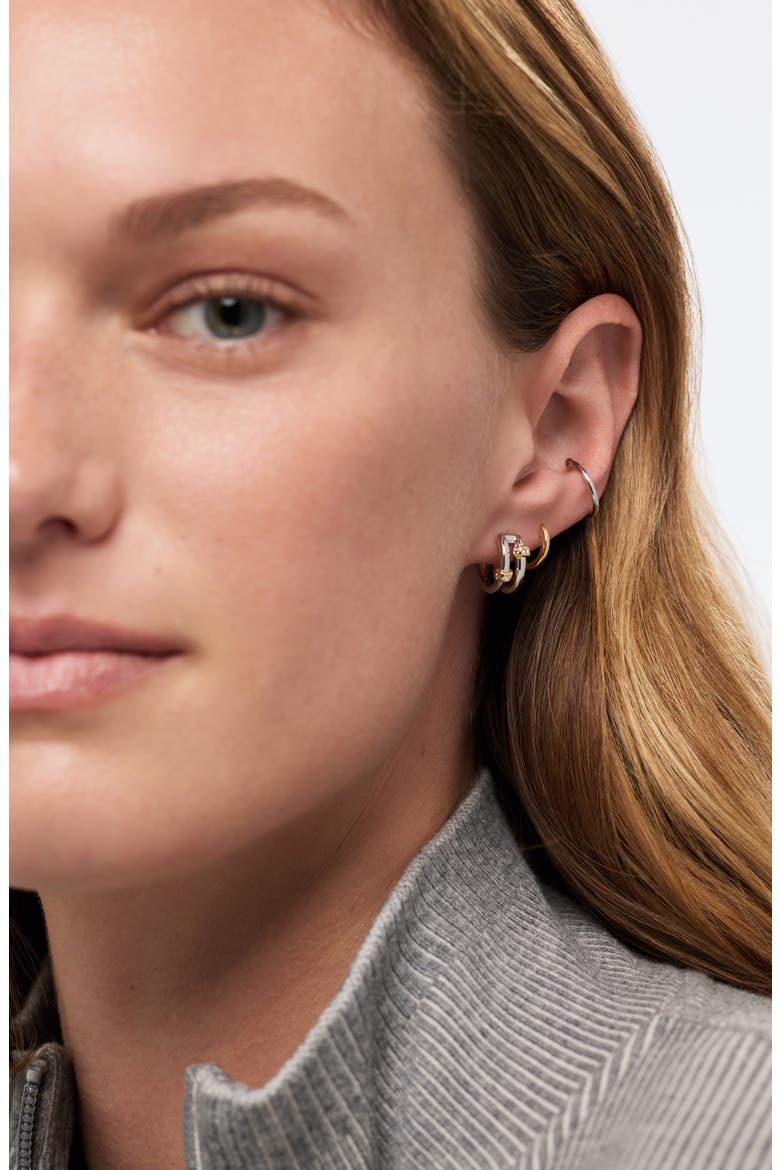 Silver Earrings - Cyrus Double, Alternate, color, Silver