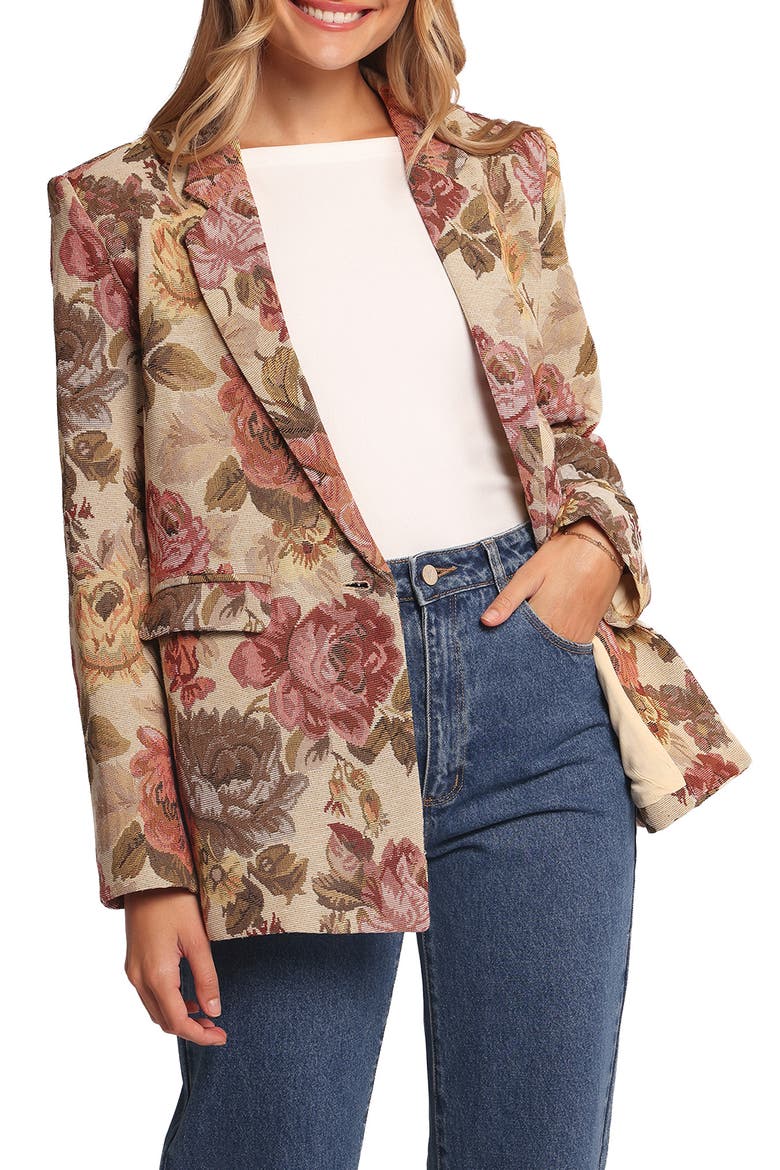 Dawn Oversize Blazer, Main, color, FLORAL
