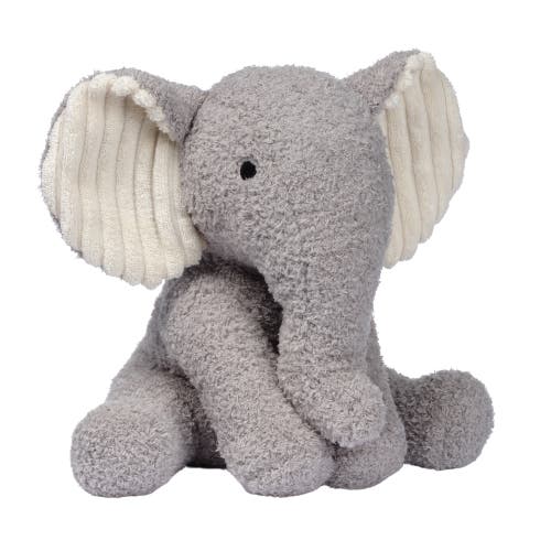 Lambs & Ivy Jungle Adventure Plush Elephant Stuffed Animal Toy In Gray