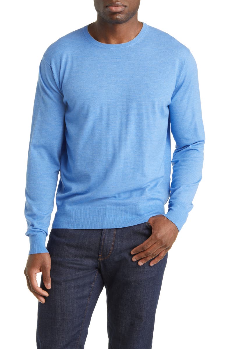 Peter Millar Crown Crafted Excursionist Flex Wool Blend Crewneck Sweater, Main, color,