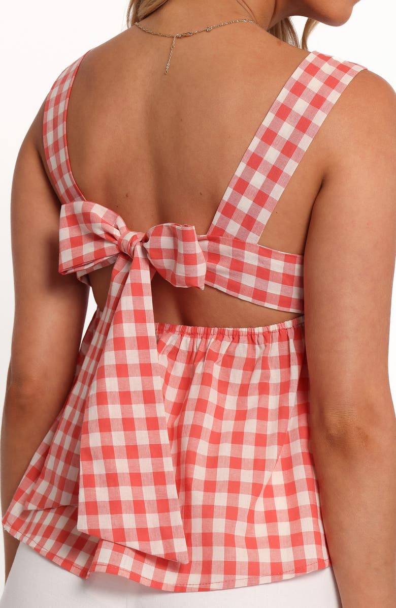 Petal & Pup Chatham Gingham Babydoll Tank, Alternate, color, Red Gingham