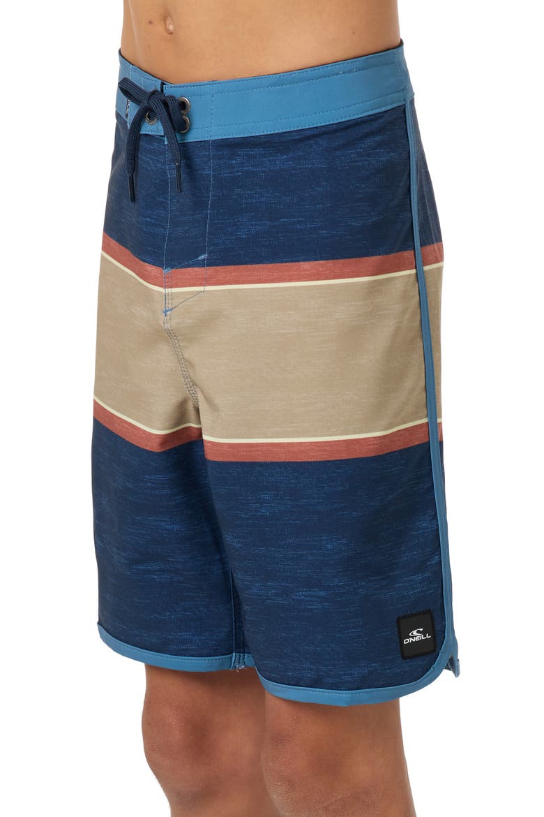 Kids' Lennox Scallop Swim Trunks, Alternate, color, NAVY