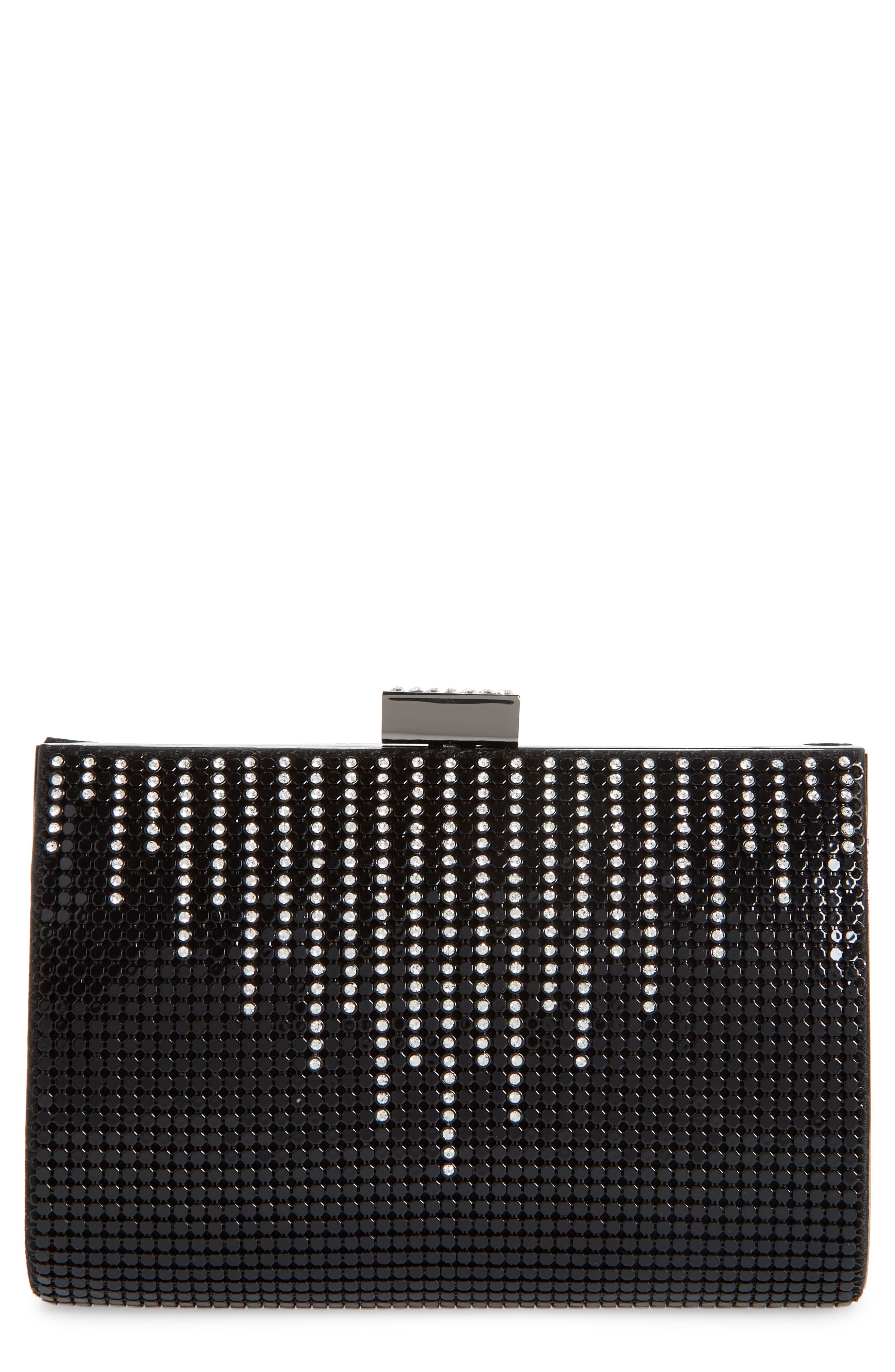 Whiting & Davis 'Diamond Drips' Evening Clutch, Main, color, 