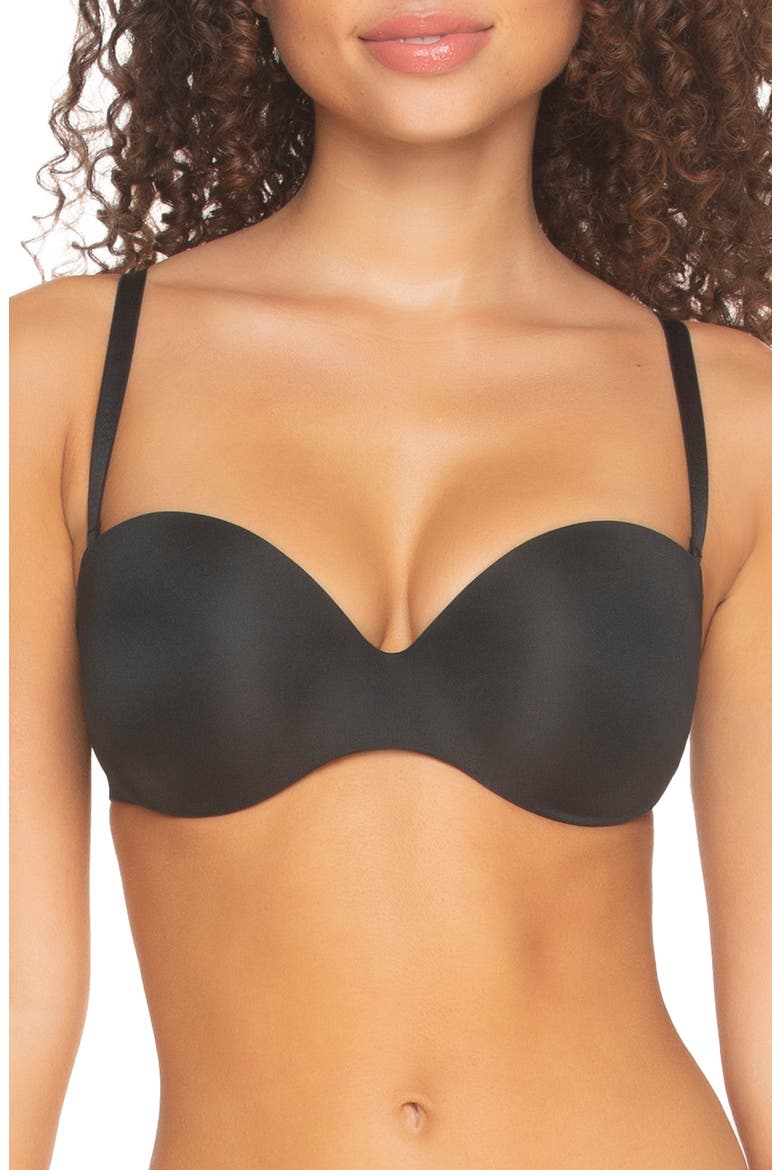 Body Luxe Convertible Strapless Underwire Contour Bra, Alternate, color, BLACK