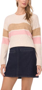 Vince Camuto Two Stripe Crewneck Sweater