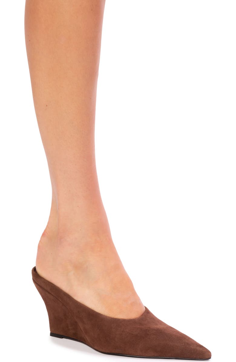 BLACK SUEDE STUDIO Aysha 70 Suede Wedge, Alternate, color, Brownie Suede