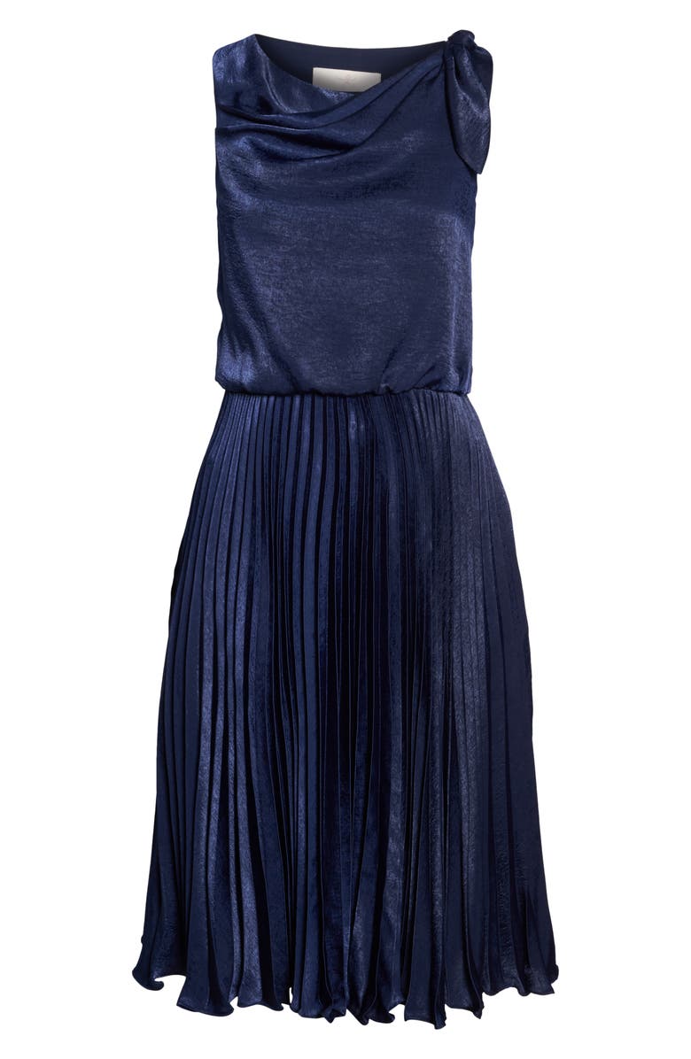 Gal Meets Glam Collection Bethany Shimmer Satin Dress, Alternate, color, 