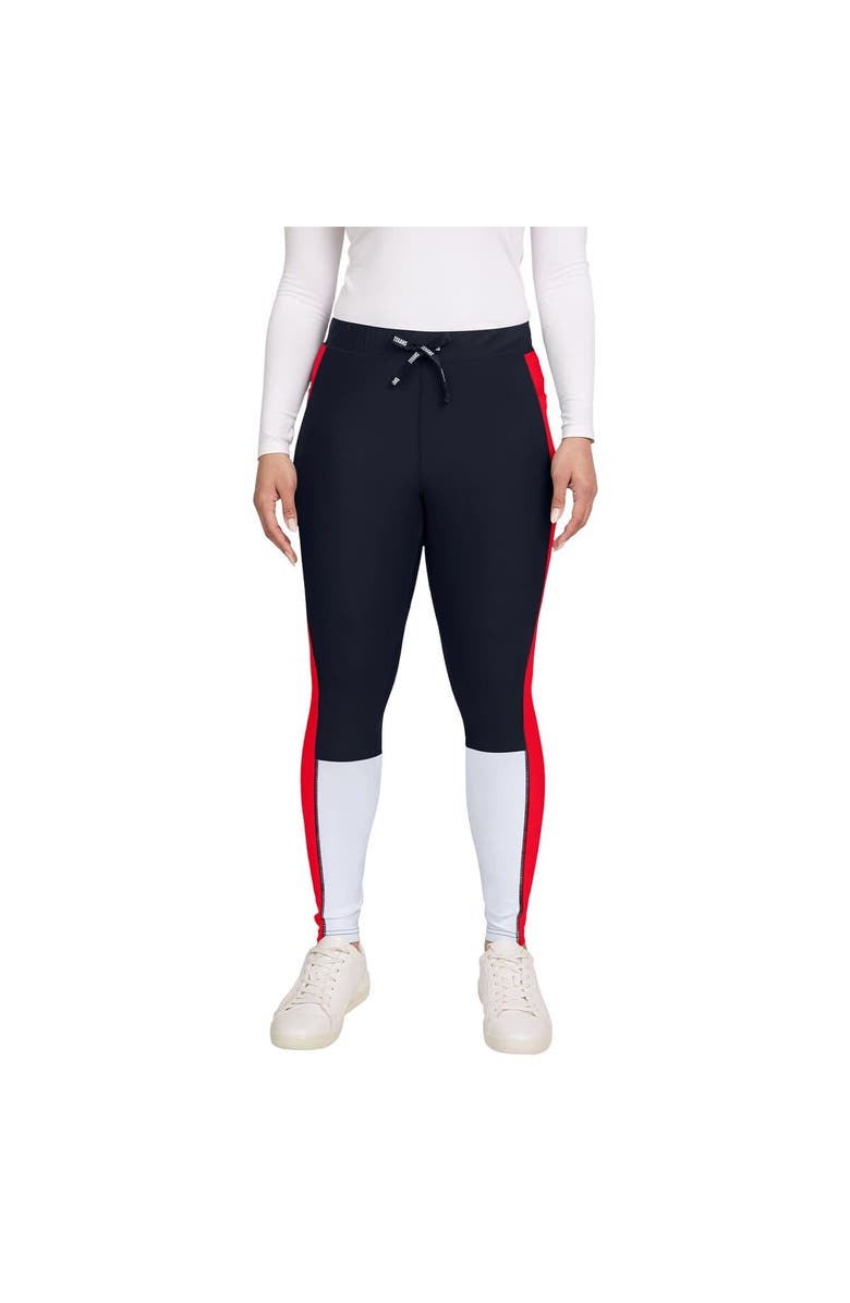 WEAR by Erin Andrews Women's WEAR by Erin Andrews Navy/Red Houston Texans Color-Block Leggings, Alternate, color, 