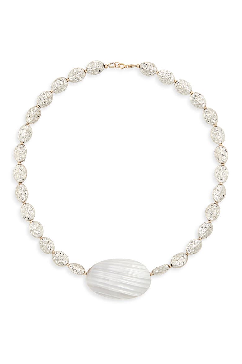 Moonphase Beaded Necklace, Main, color, EPHEMERAL