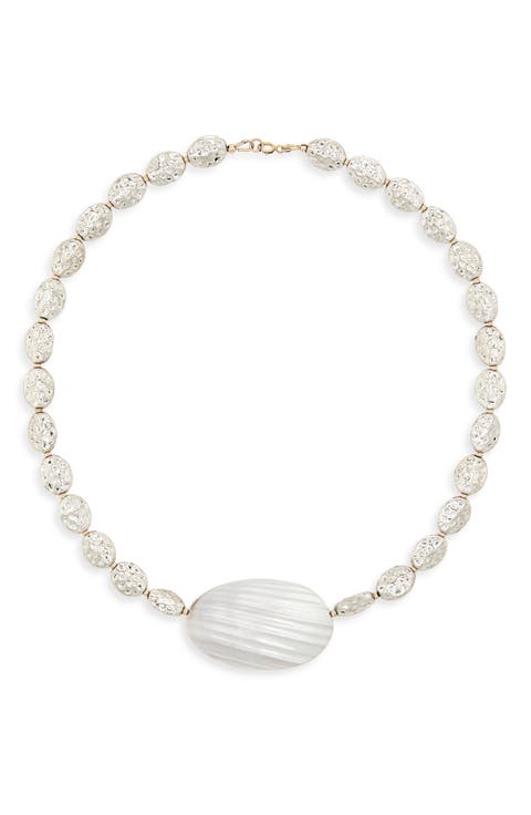 Moonphase Beaded Necklace