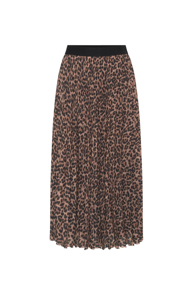 GERARD DAREL Babette Pleated Midi Skirt, Alternate, color, Brown