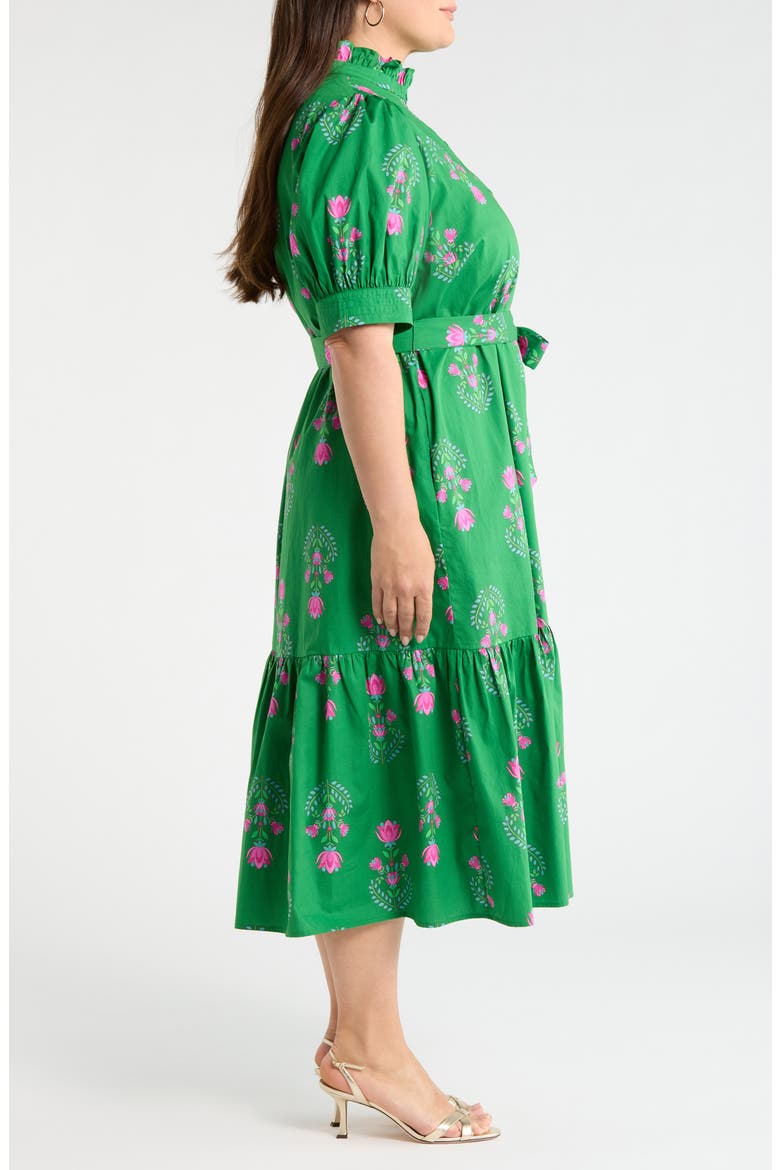 Floral Giles Shirtdress, Alternate, color, GREEN/ PINK