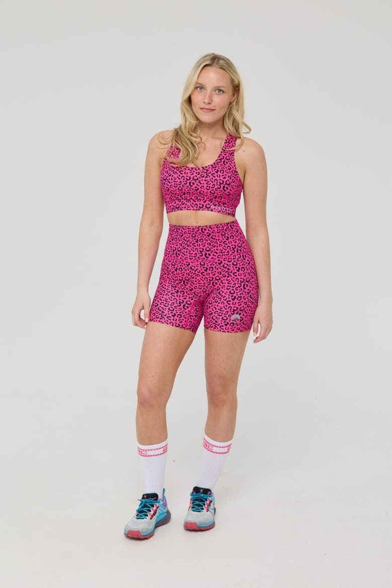 Infinite High Waisted Shorts - Pink Leopard, Alternate, color, Pink Leopard
