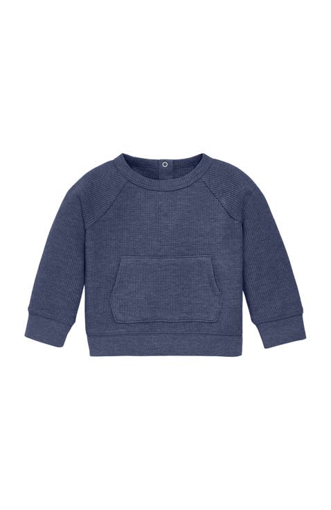 Baby Heathered Waffle Pocket Tee