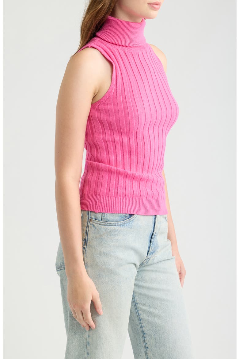 Ben Sleeveless Turtleneck Sweater, Alternate, color, FUCHSIA
