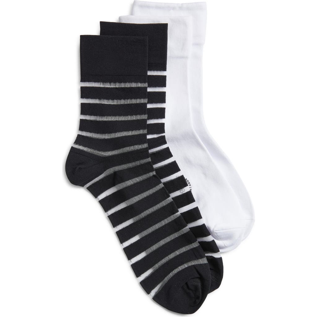 Shop K. Bell Socks K Bell Socks Sheer Stripe Assorted 2-pack Crew Socks