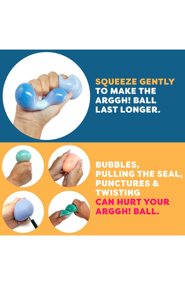 Power Your Fun Arggh Calm Mini Stress Balls, Alternate, color, Multicolor